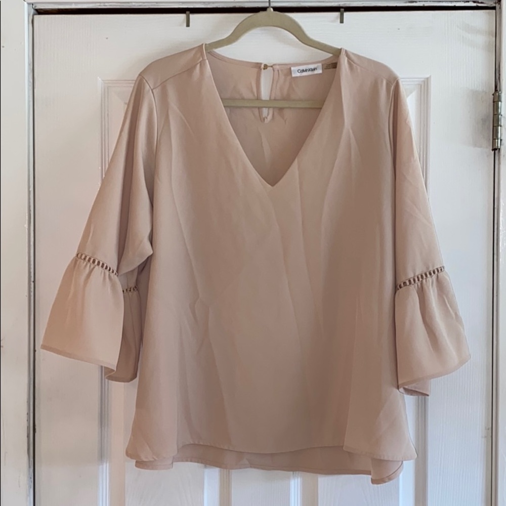 Women’s Calvin Klein Bell Sleeve Dress Blouse